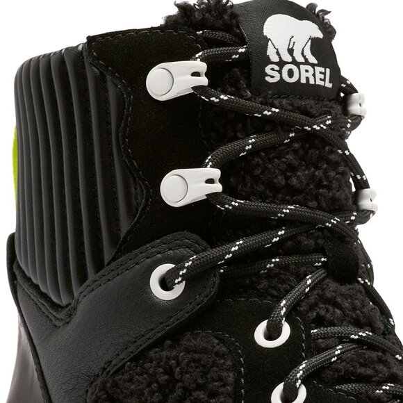 Sorel Women's Brex Cozy Lace Bootie Sneaker Black Size 5.5 or 6.5 - Picture 5 of 8